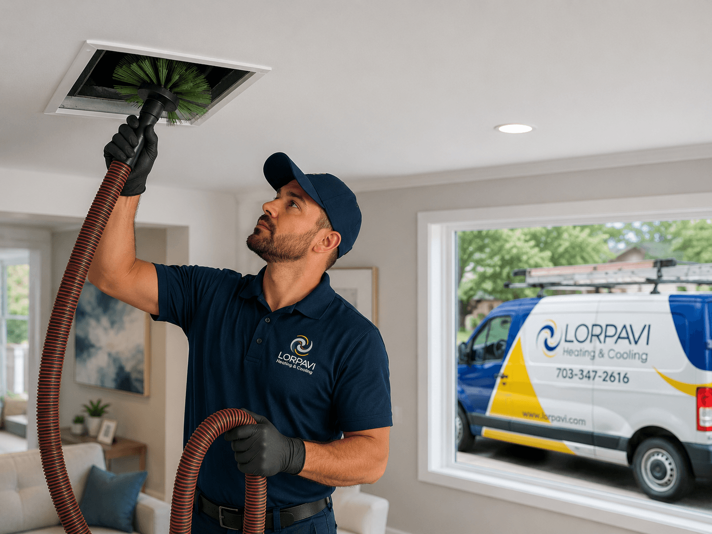 Air Duct Cleaning — LORPAVI Northern Virginia LORPAVI Air Duct Cleaning in Northern Virginia — Manassas, Fairfax, Chantilly, Centreville, Gainesville
